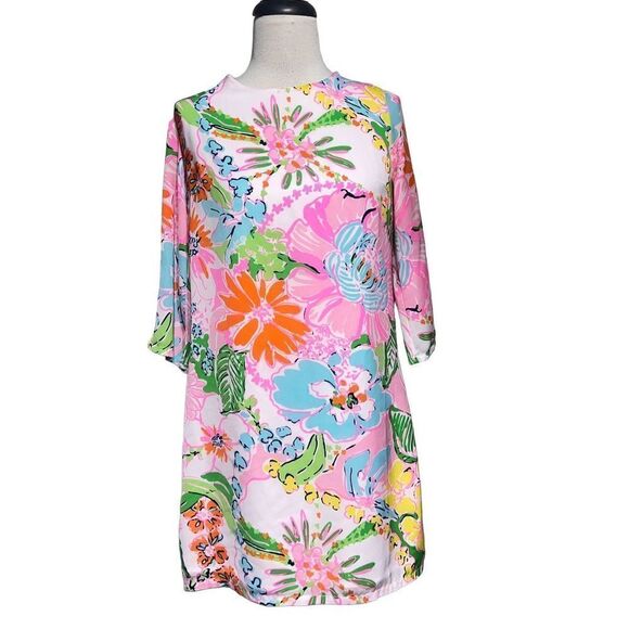Lilly Pulitzer for Target Floral Mini Dress Size Petite Small - Picture 1 of 5